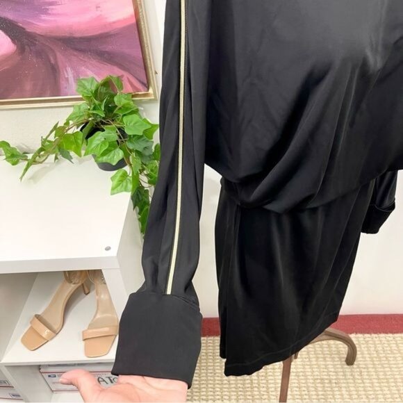 L'Agence Little Black Dress Slinky ZipperNeckline Adjustable Size 2 - Picture 5 of 8